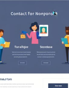 Contact form on nonprofit website