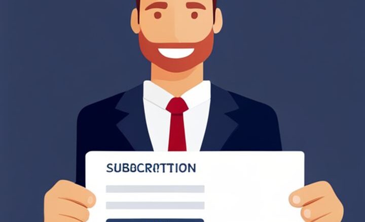 Subscription form for entrepreneurs' website