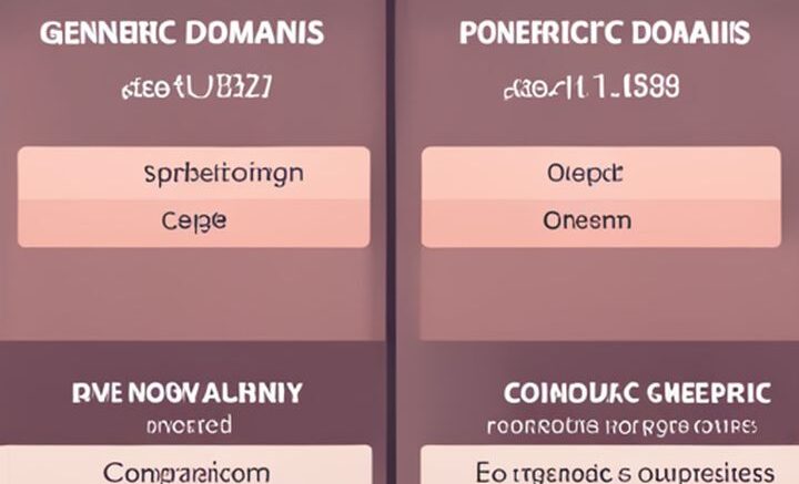 Comparison of generic and specific domains for NGOs