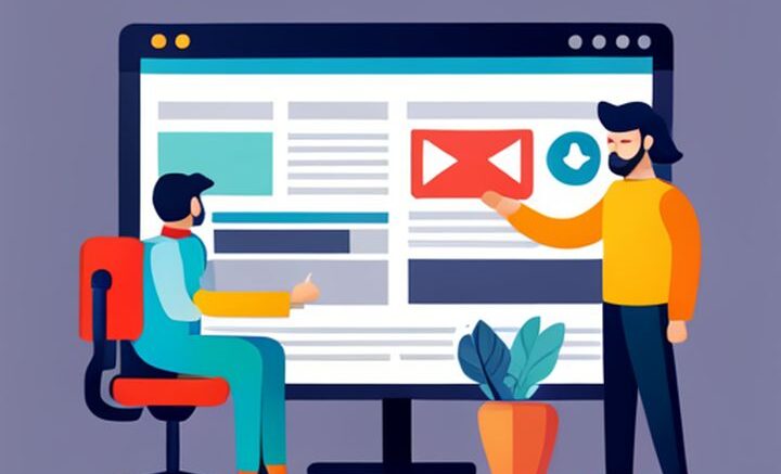 Web designer creating personal page