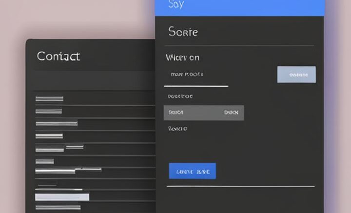 Contact form for specific projects on website