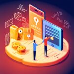 Data encryption concept illustration