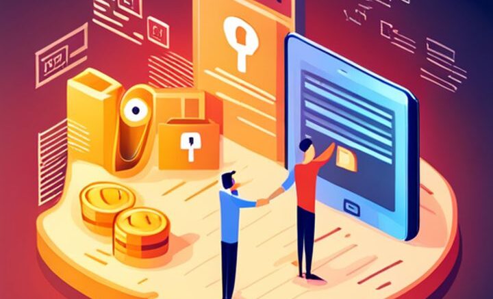 Data encryption concept illustration